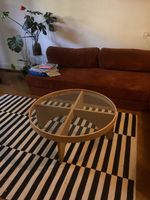 IKEA Couchtisch Stockholm Eichenfurnier Glas 97 cm rund