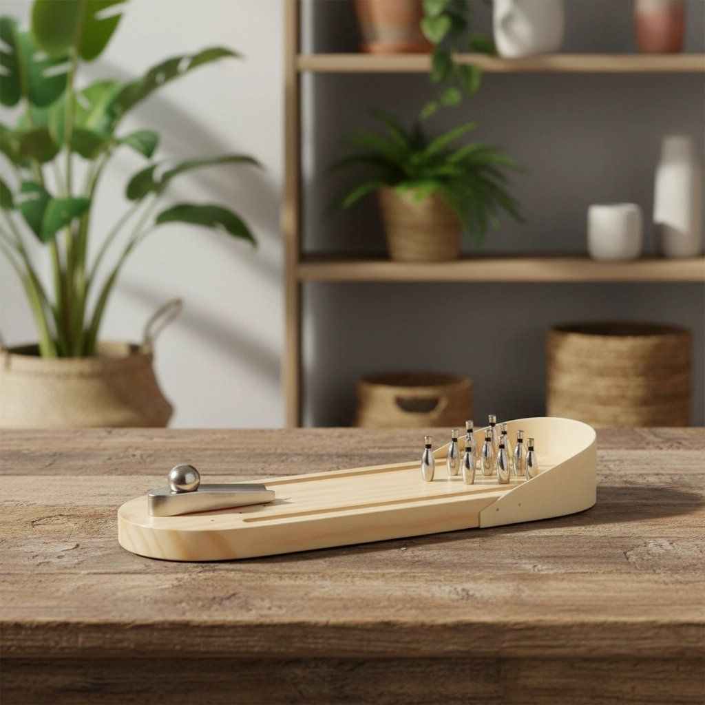Giochi: Mini Bowling de table en bois / NEUF – Nuovo e nell'imballaggio originale da Meyrin venduto da ChiaraMania
