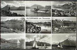 Mehrbild-AK HILTERFINGEN am Thunersee, Dampfschiff Helvetia