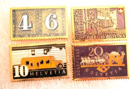 4 Pin Briefmarken 4 cm