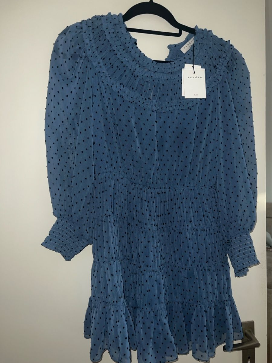 Sandro Vestiti: Sandro Kleid blau Gr.34 – Nuovo e nell'imballaggio originale da Niederhasli venduto da aleksandra.st 1