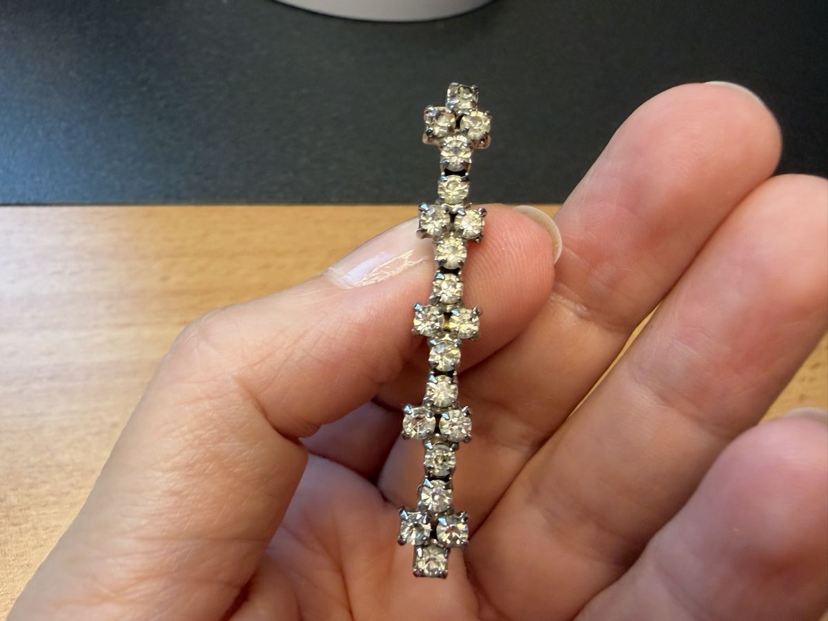 Broches & Aiguilles: Antike Strass-Brosche, 7 cm lang – D'occasion à Lamone par LaCantinaMagica 2
