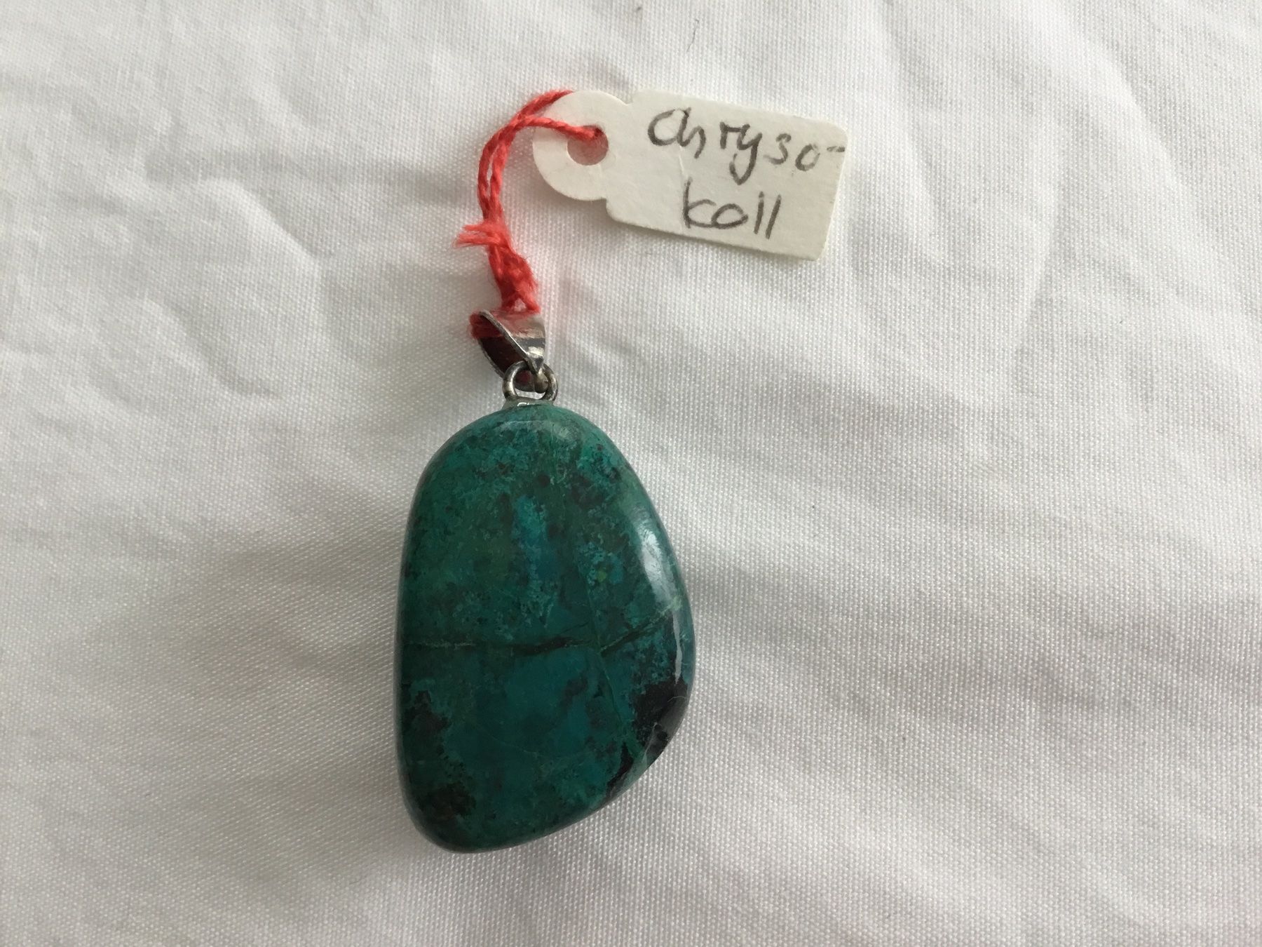 Minerali & Pietre curative: Anhänger Chrysokoll Heilstein – Nuovo e nell'imballaggio originale da Doppleschwand venduto da Fortuna5859