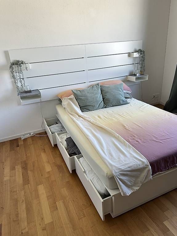Letti: Storage Bed frame with headboard 140x200cm – Usato da Winterthur venduto da Idk21 1