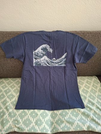 UNIQLO UT Japanese UKIYO-E blue×MFABoston/ T-Shirt New/L!