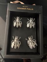 Schubladengriffe Set 4 Bienen Silber neu