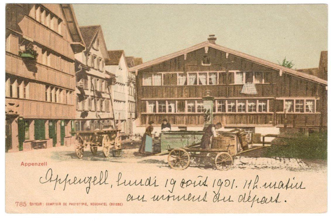 Cartoline postali: AK Appenzell 1901 – Usato da Zürich venduto da Tolima194