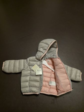Baby Winter Jacke, Grösse 62, neu, Grau/Rosa!