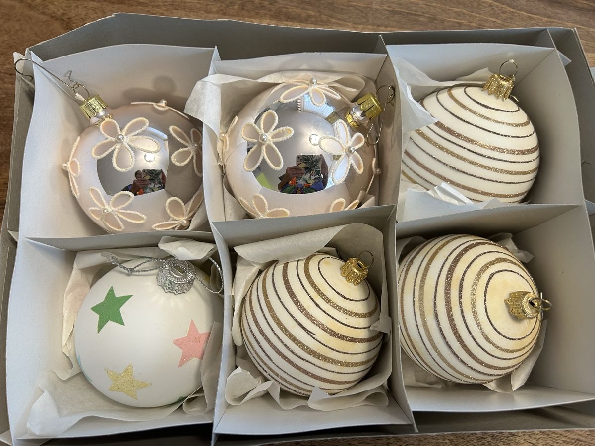 Pfister Tutte le decorazioni: Weihnachtskugeln, 6er Set, verschiedene Designs, neuwertig – Usato da Rupperswil venduto da Birke11 3