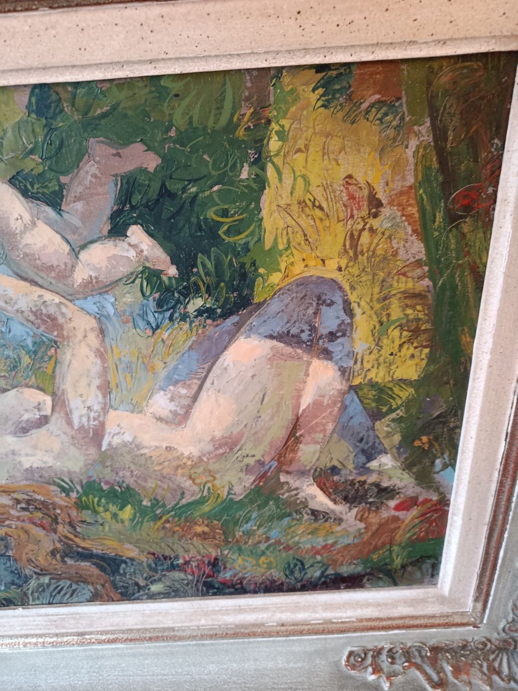 Dipinti: Ölbild Mutter und Kind  R. Sperlich – Usato da Riehen venduto da twentymodern 4