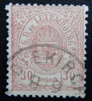Luxemburg Kat. 34 gest. 1875 Kat. 550 Euro
