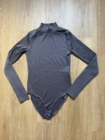 Body manches longues gris anthracite Zara, t.38/M