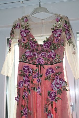 Abendkleid Marchesa Notte rosa m. Pailletten Gr. 34/ XS