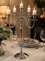 Kerzenständer fünfarm Altsilber 55 cm