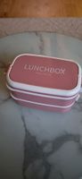 2x Lunchbox rosa zwei Ebenen mit Besteck