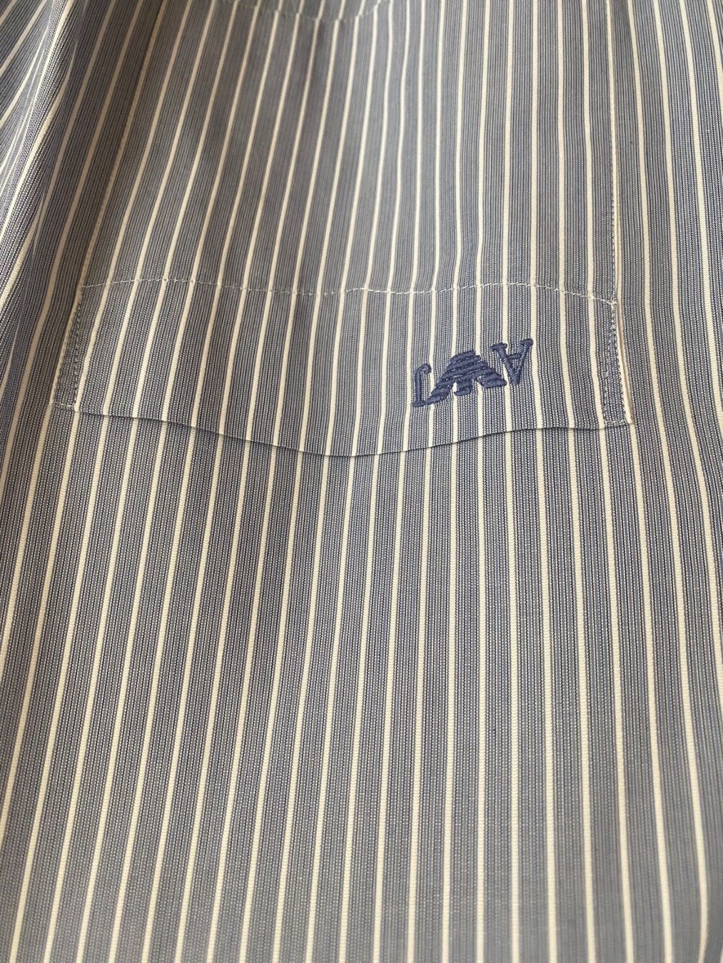 Armani Hemden: Hellblaues gestreiftes ARMANI Jeans Herrenhemd – Gebraucht aus Luzern von Turmliebe 4