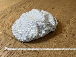 Baby Schiebermütze Gr. 92 Sommer Kappe gestreift blau we