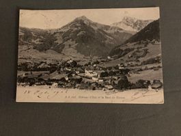 Alte Ansichtskarte Château d'Oex, 1906 - Sammlerstück!