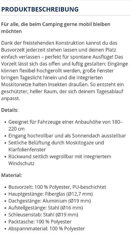 Verande & Tende da sole: Tunnelbuszelt Eco Explorer – Usato da Riedt b. Erlen venduto da Icke1220 1