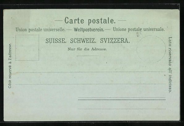 Cartoline postali: Mondschein-Lithographie Thun, Hauptgasse – Usato da Berlin venduto da bartko-reher 1