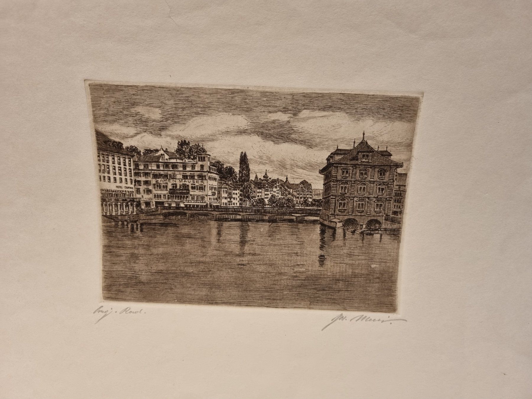 Grafica & Litografie: Original Radierung Signiert – Usato da Schaffhausen venduto da Leveron13 3