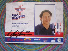 EHC KLOTEN SVEN *GIGI*LINDEMANN SPIELER AUTOGRAMM ANTIK