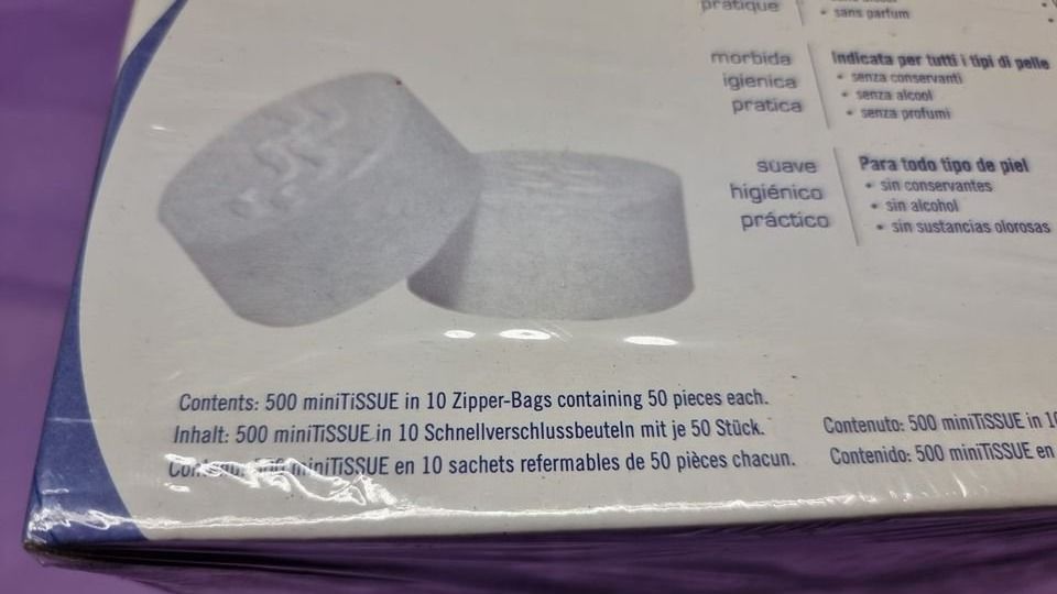 Gesichtspflege: miniTiSSUE Erfrischungstücher 10 x 50 Stück – Neu (gemäss Beschreibung) aus Rebstein von James-Dean 7