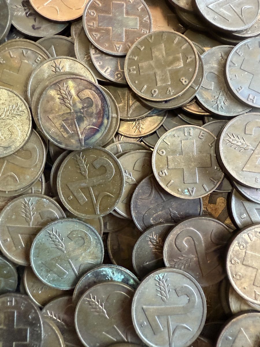 Tutti le monete: Lot 3.2 kg 2 Rappen Schweiz – Usato da Zürich venduto da Geniuss 3