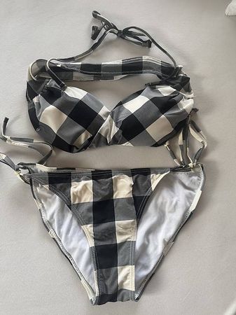 Bikini schwarz weiss kariert Gr. S