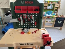 Bosch Werkbank Work-Shop Kinder mit Zubehör gebraucht