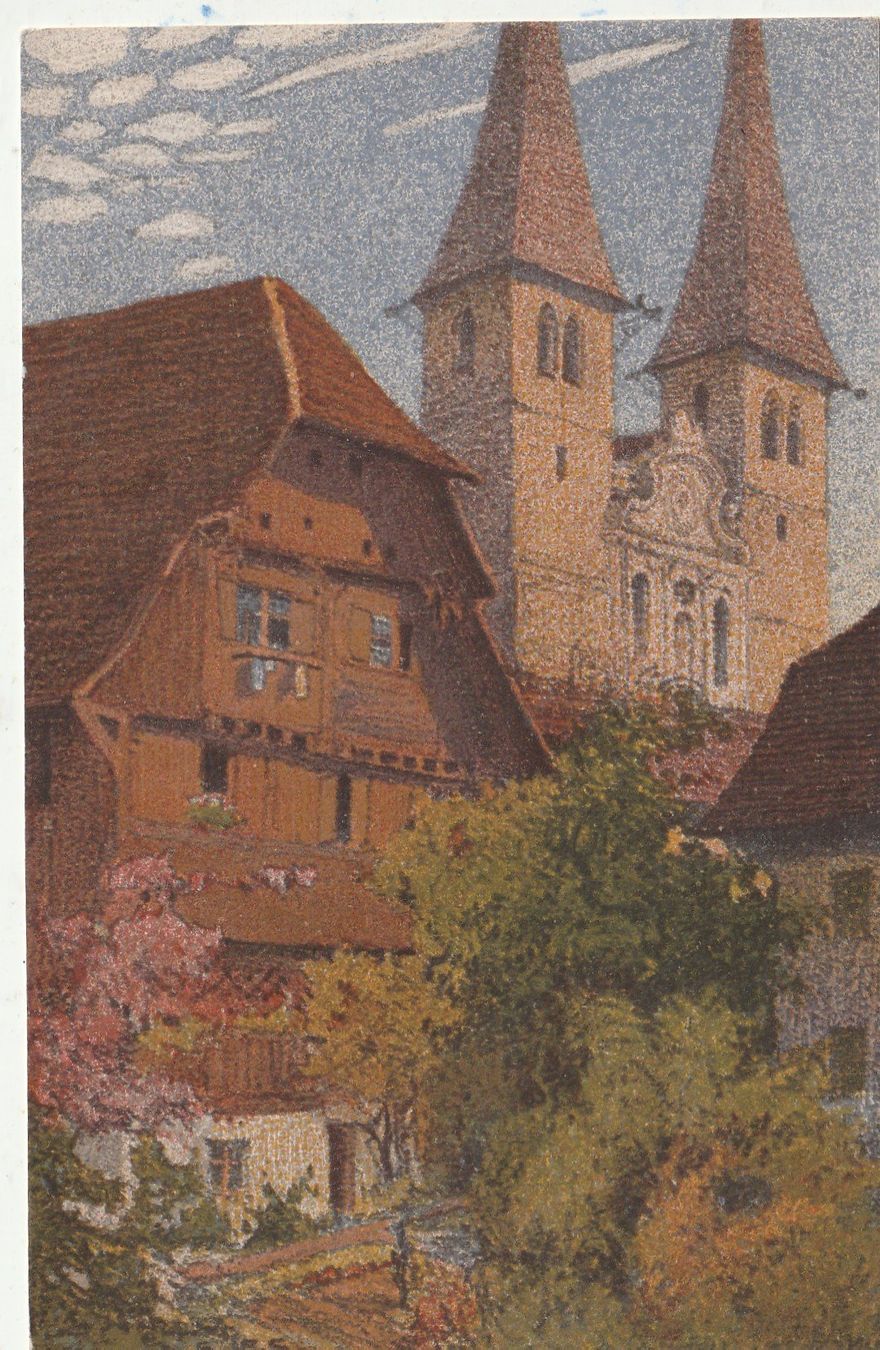 Cartes postales: Hofkirche mit der alten Kaplanenhaus – D'occasion à Lumbrein par made02