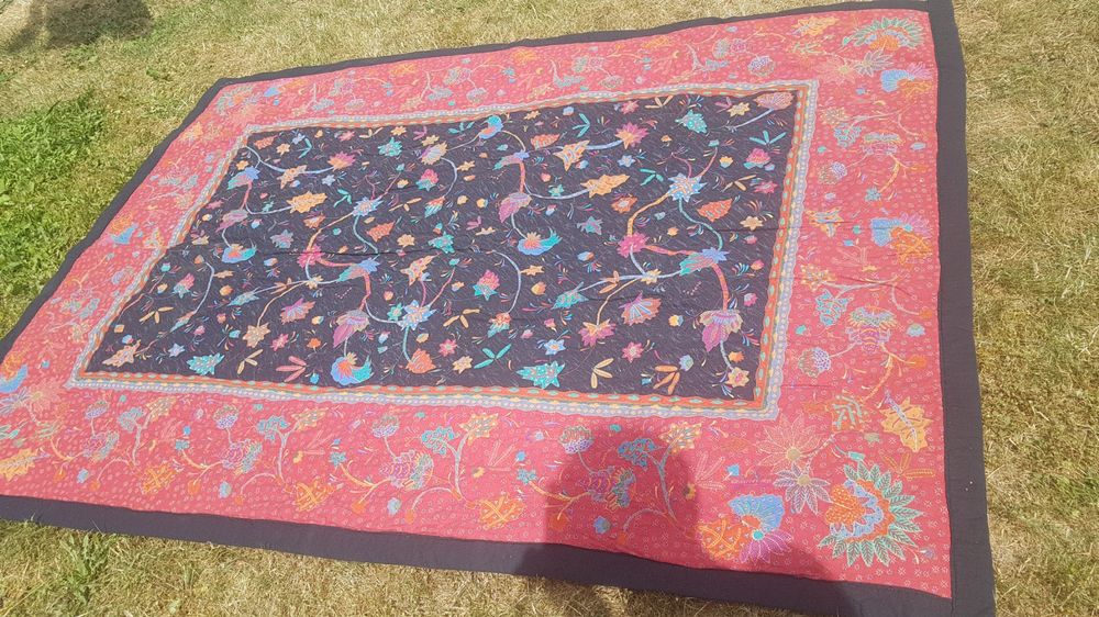 Couverture Vintage Beacon – Motif Floral Jaune – 100% Polyester – Neuve