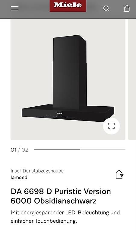 Miele Cappe di aspirazione: Inselhaube Miele – Usato da Liebefeld venduto da ste_jkr2