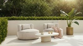 RICHMOND INTERIORS***Outdoor lounge chair Nammos beige swive