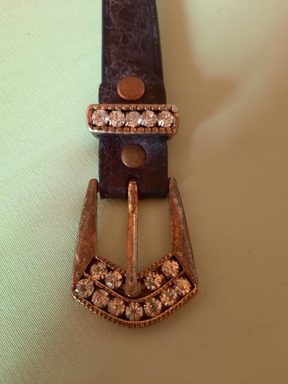 Cinture: Gürtel vintage  Metall-Leder  – Usato da Mühledorf SO venduto da schnulli51 2