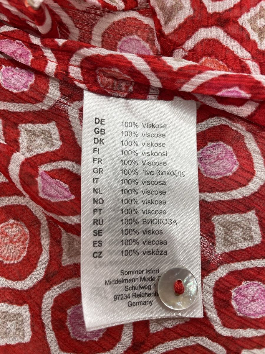 Blusen: Bluse Simclan rot gemustert Gr.42 – Gebraucht aus Steffisburg von kla_65qs 6