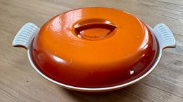 Gusseisen Pfännchen 22cm emailliert Emaille m. Unterteilung