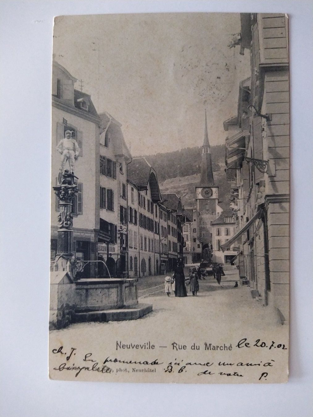 Cartoline postali: Alte Ansichtskarte Neuveville 1902 – Usato da Ohmstal venduto da Lebensfreude05