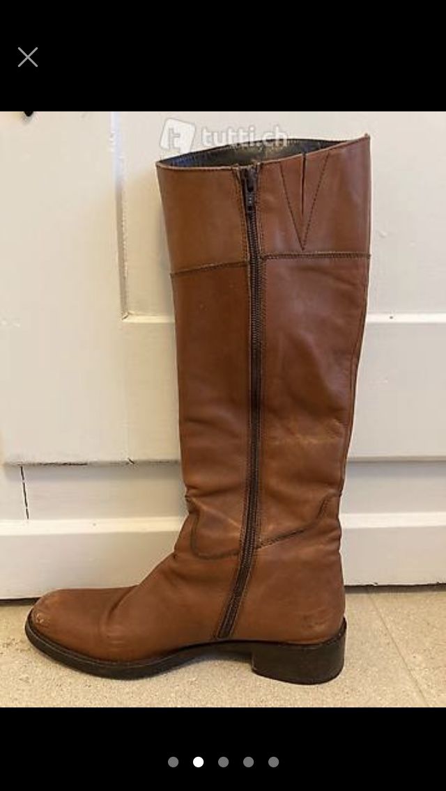 Scarpe da donna: Leder Stiefel in Cognac, Gr. 40 – Usato da Azmoos venduto da alix001 1