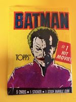 Cartes Batman 1989 Topps Joker N°1 Hit Movie Nouveau