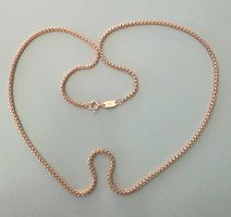Halskette Rosegold 53 cm Silber 925