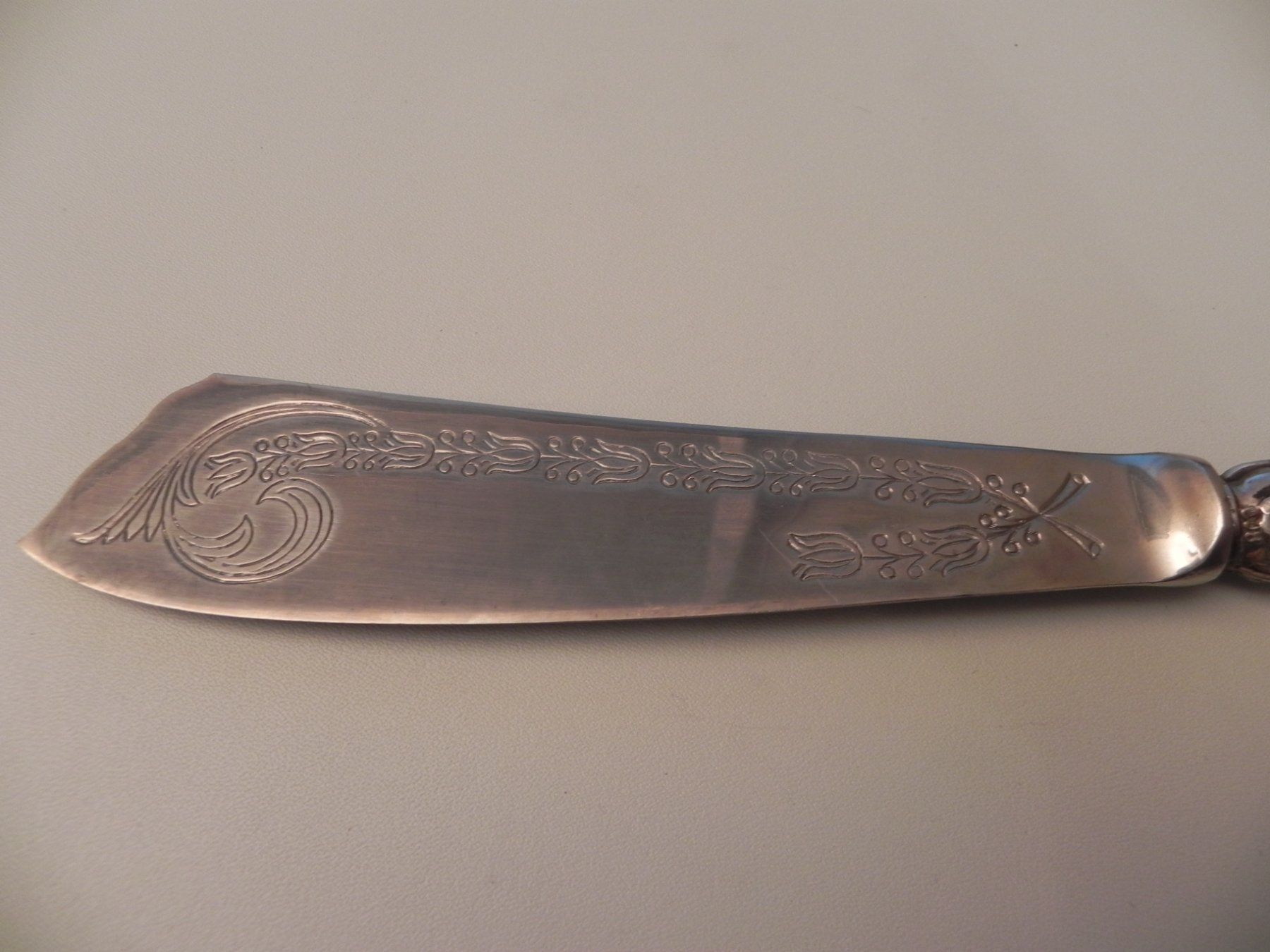 Posate: altes 800er Silber-Kuchenmesser / Messer – Usato da Minusio venduto da Lory64 1