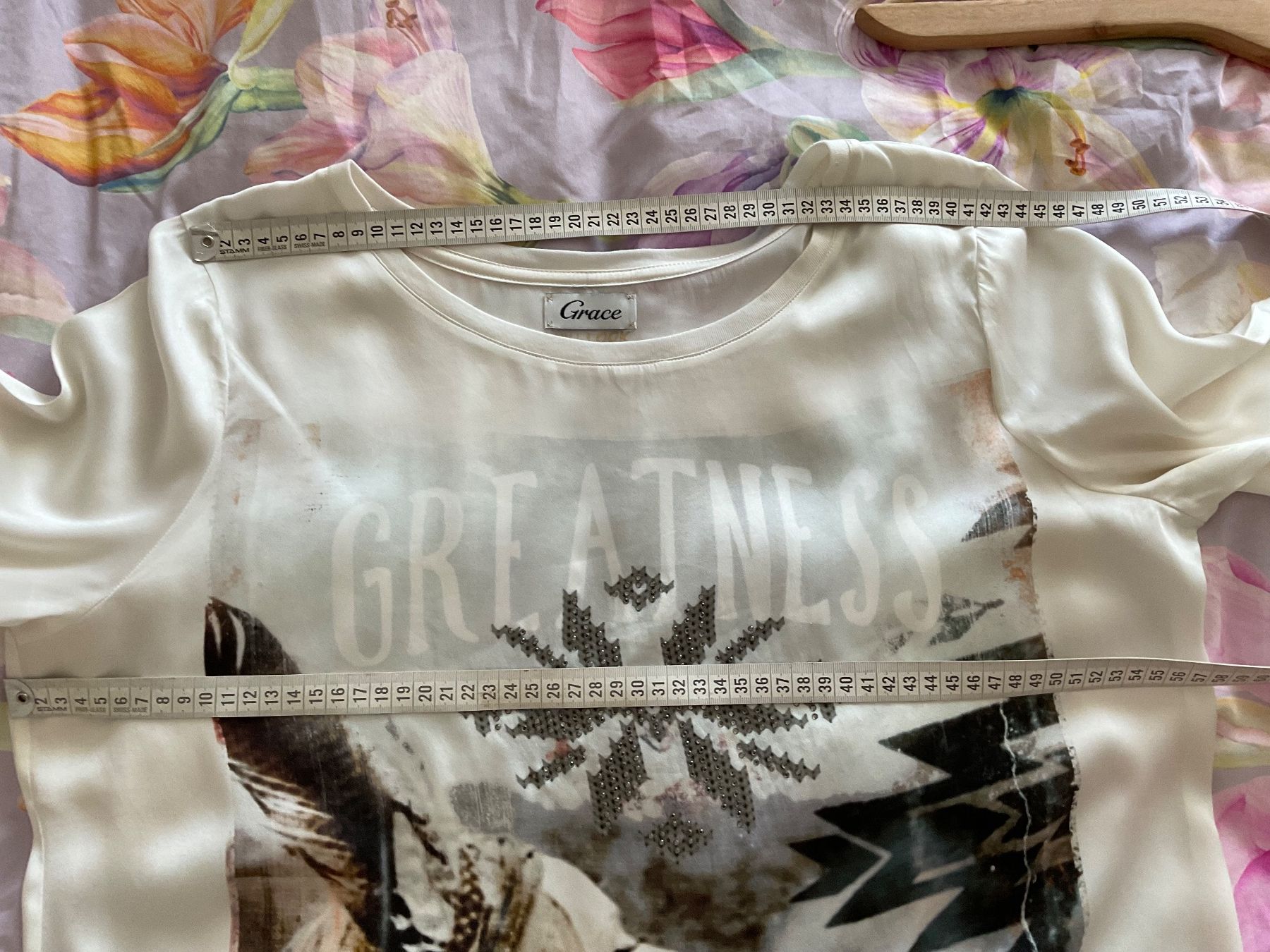 Grace Camicette: GRACE 100% Seiden Bluse Gr L ecrue – Usato da Urdorf venduto da alda02 5