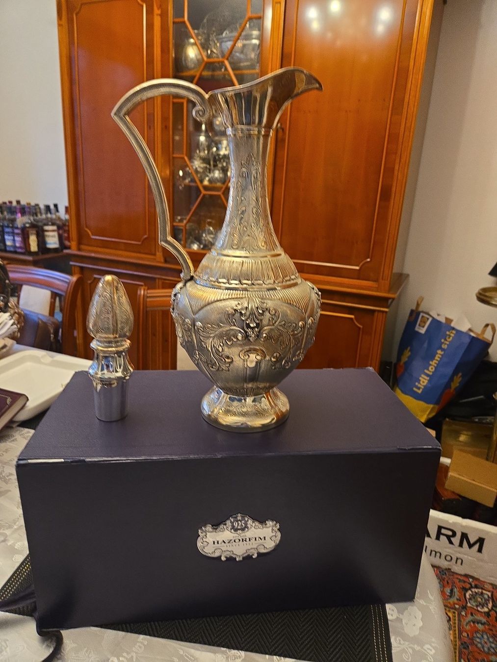 Caraffe: Hazorfim Benedetti Wein Karaffe .Sterling 925 – Usato da Zürich venduto da mistralissimo 7