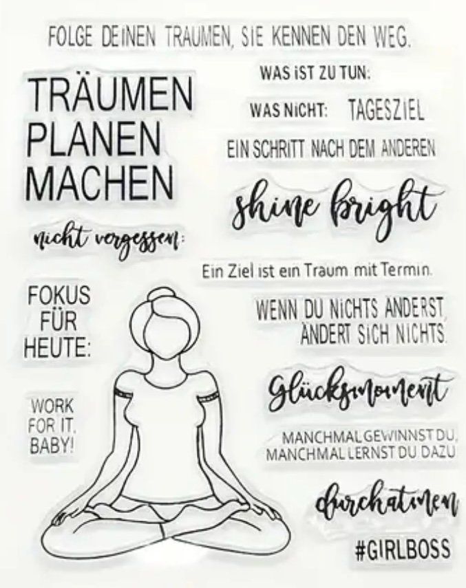 Timbri: Silikonstempel Täumen Planen Machen – Nuovo e nell'imballaggio originale da Kaltbrunn venduto da schere-stein-papier