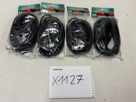 4x Steffen  3m Verlängerungskabel, schwarz (X1127)