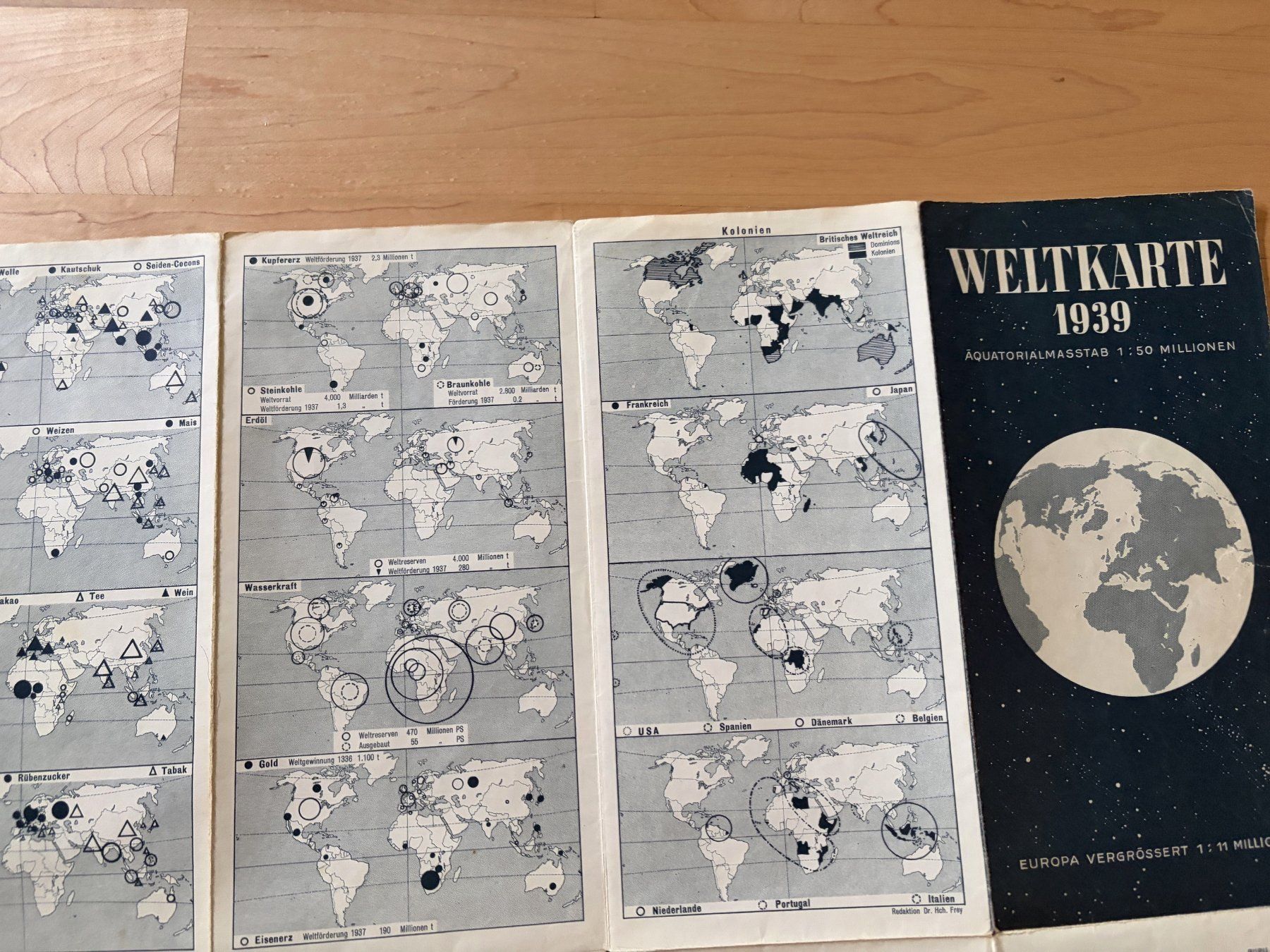 Landkarten & Atlanten: Weltkarte 1939, Versand möglich – Gebraucht aus Langnau am Albis von Danig0 3