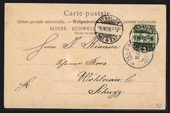 Cartoline postali: AK St. Gallen, Rosenbergstrasse, 1901 – Usato da Berlin venduto da bartko-reher 1