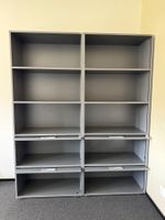 Grosses Büroregal Grau zwei Elemente