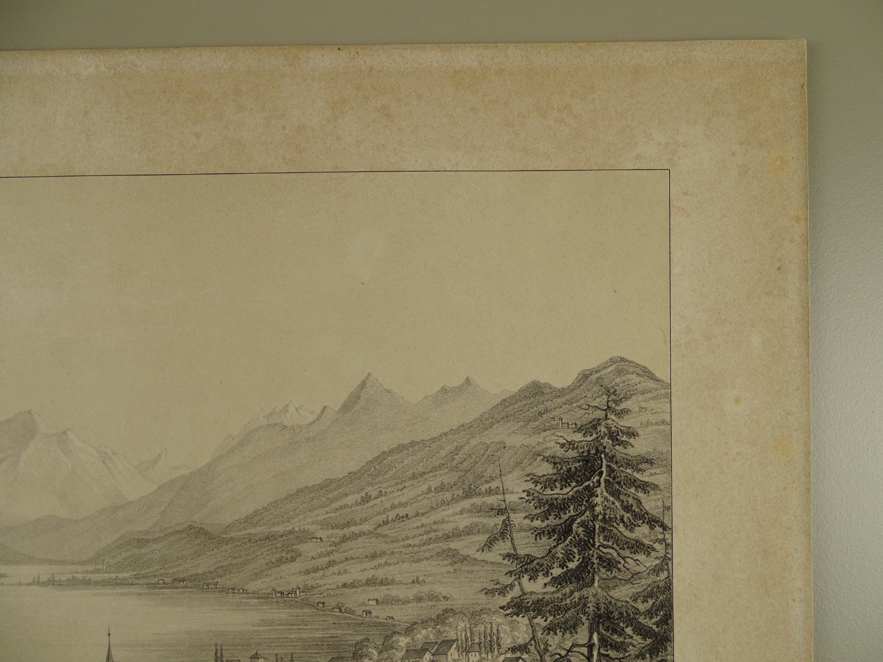 Incisioni: WÄDENSWIL, LITHOGRAPHIE UM 1850 – Usato da Grüningen venduto da Kartensammler 3